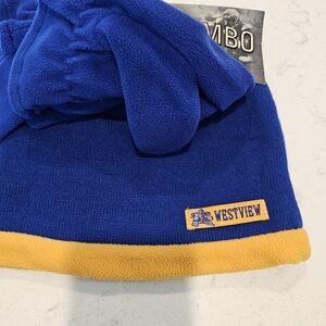 Blue and Yellow Westview Beanie and Scarf Set